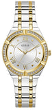  Shop Authentic Guess Cosmo Diamonds Silver Dial Two Tone Steel Strap Watch for Women - GW0033L4 - Luxxuri