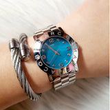  Shop Authentic Marc Jacobs Amy Blue Dial Silver Steel Strap Watch for Women - MBM3272 - Luxxuri