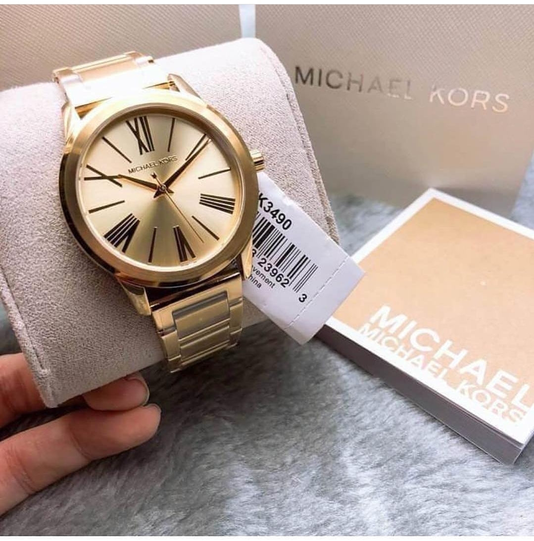  Shop Authentic Michael Kors Hartman Quartz Gold Dial Gold Steel Strap Watch For Women - MK3490 - Luxxuri
