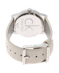  Shop Authentic Calvin Klein City White Dial White Leather Strap Watch for Women - K2G231XH - Luxxuri