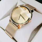  Shop Authentic Movado Bold Gold Dial Gold Mesh Bracelet Watch For Men - 3600373 - Luxxuri