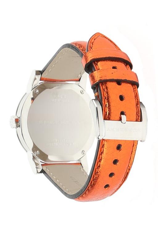  Shop Authentic Burberry The City Silver Dial Orange Leather Strap Watch for Women - BU9121 - Luxxuri