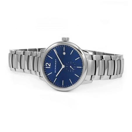  Shop Authentic Burberry The Classic Blue Dial Silver Steel Strap Watch for Men - BU10007 - Luxxuri