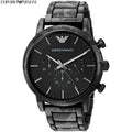  Shop Authentic Emporio Armani Luigi Chronograph Black Dial Black Steep Strap Watch For Men - AR11045 - Luxxuri