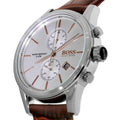  Shop Authentic Hugo Boss Jet White Dial Brown Leather Strap Watch for Men - 1513280 - Luxxuri