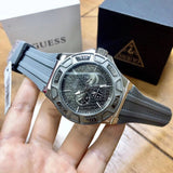  Shop Authentic Guess Force Grey Dial Grey Rubber Strap Watch For Men - W0674G8 - Luxxuri