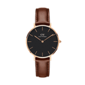  Shop Authentic Daniel Wellington Petite St Mawes Black Dial Brown Leather Strap Watch For Women - DW00100169 - Luxxuri