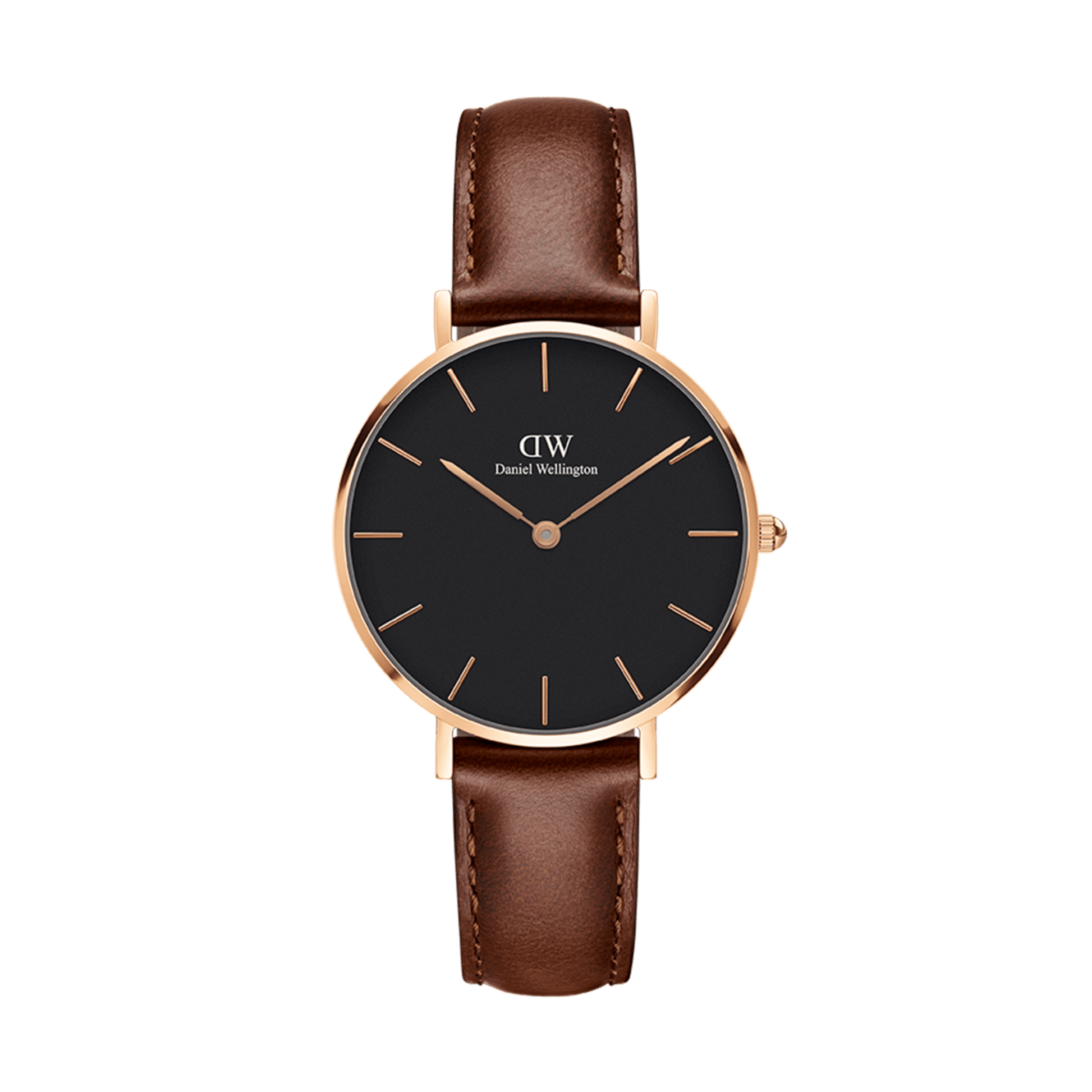  Shop Authentic Daniel Wellington Petite St Mawes Black Dial Brown Leather Strap Watch For Women - DW00100169 - Luxxuri