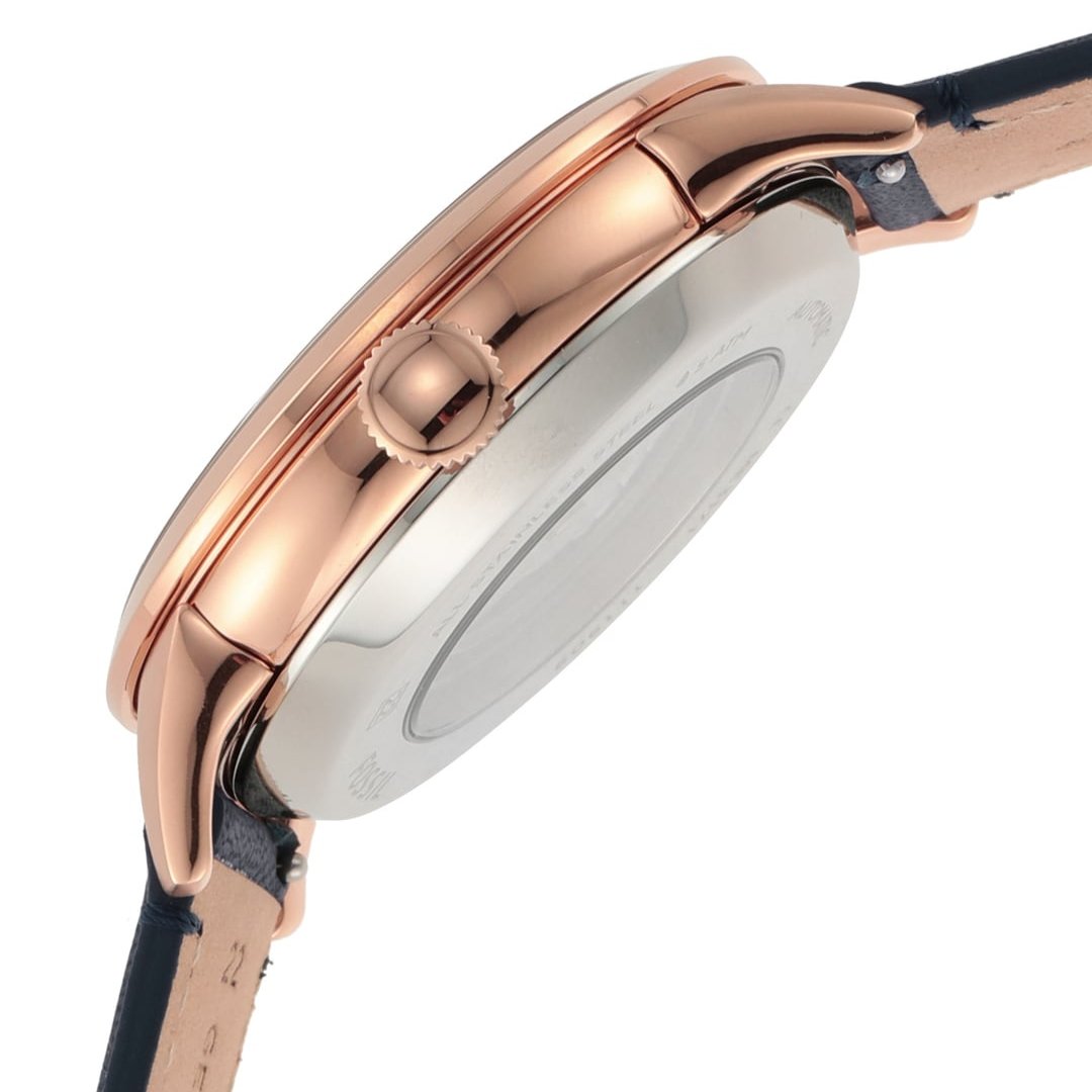  Shop Authentic Fossil Townsman Automatic White Dial Navy Blue Leather Strap Watch for Men - ME3171 - Luxxuri