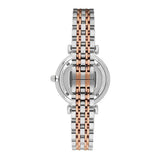  Shop Authentic Emporio Armani Gianni T Bar Silver Skeleton Dial Two Tone Strap Watch For Women - AR1992 - Luxxuri