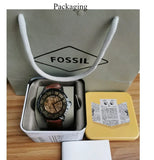  Shop Authentic Fossil Townsman Automatic Skeleton Brown Dial Brown Leather Strap Watch for Men - ME3098 - Luxxuri