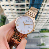  Shop Authentic Tissot T Classic Tradition White Dial Rose Gold Steel Strap Watch For Women - T063.610.33.038.00 - Luxxuri