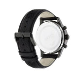  Shop Authentic Hugo Boss Blackout Chronograph Black Dial Black Leather Strap Watch For Men - HB1512567 - Luxxuri