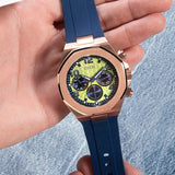  Shop Authentic Guess Empire Analog Quartz Lime Green Dial Blue Silicon Strap Watch for Men - GW0583G3 - Luxxuri