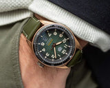  Shop Authentic Tag Heuer Autavia Calibre 5 Automatic Olive Green Dial Green Leather Strap Watch for Men - WBE5190.FC8268 - Luxxuri