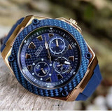  Shop Authentic Guess Legacy Chronograph Blue Dial Blue Rubber Strap Watch For Men - W1049G9 - Luxxuri