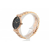  Shop Authentic Emporio Armani Gianni T-Bar Black Dial Rose Gold Strap Watch For Women - AR11145 - Luxxuri