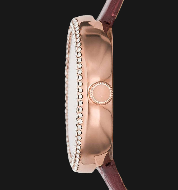  Shop Authentic Emporio Armani Rosa Two Hand White Dial Red Leather Strap Watch For Women - AR11357 - Luxxuri