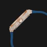  Shop Authentic Guess Multifunction Crystals Rose Gold Dial Blue Rubber Strap Watch For Women - GW0439L4 - Luxxuri