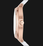  Shop Authentic Michael Kors Lennox Three-Hand Crystals Dial White Silicone Strap Watch For Women - MK7248 - Luxxuri