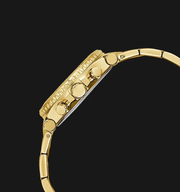  Shop Authentic Guess Cosmic Chronograph Gold Dial Gold Steel Strap Watch for Women - GW0465L1 - Luxxuri
