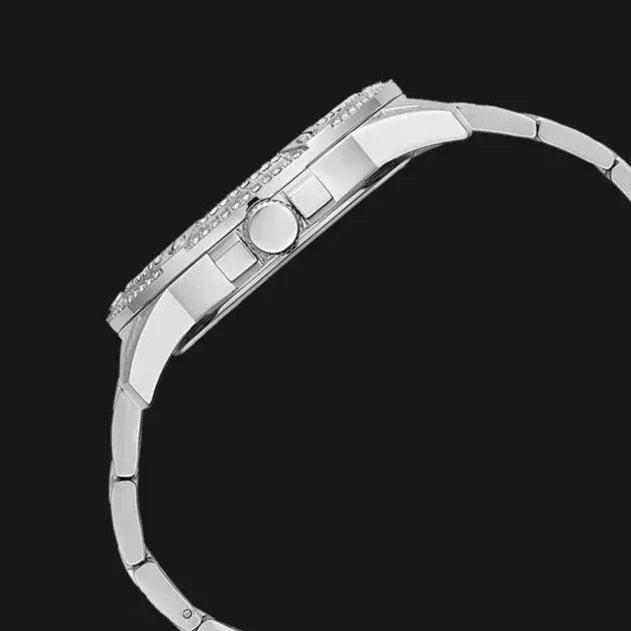  Shop Authentic Guess King Quartz Silver Dial Silver Steel Strap Watch For Men - GW0497G1 - Luxxuri