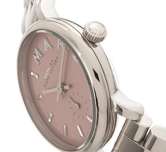  Shop Authentic Marc Jacobs Baker Pink Dial Silver Steel Strap Watch for Women - MBM3283 - Luxxuri