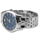  Shop Authentic Emporio Armani Valente Chronograph Blue Dial Silver Steel Strap Watch For Men - AR1789 - Luxxuri