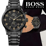  Shop Authentic Hugo Boss Aeroliner Black Dial Black Steel Strap Watch for Men - 1513275 - Luxxuri