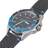  Shop Authentic Fossil Sport 54 Day Date Black Dial Black Leather Strap Watch for Men - FS5321 - Luxxuri
