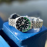  Shop Authentic Seiko 5 Sports SKX GMT Automatic Green Dial Silver Steel Strap Watch For Men - SSK035K1 - Luxxuri
