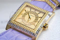 Shop Authentic Versace Day Glam Chronograph Gold Dial Purple Leather Strap Watch for Women - VQF040015 - Luxxuri