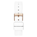 Guess Cosmo Diamonds Silver Dial White Rubber Strap Watch for Women - GW0034L2