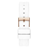  Shop Authentic Guess Cosmo Diamonds Silver Dial White Rubber Strap Watch for Women - GW0034L2 - Luxxuri