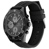  Shop Authentic Tommy Hilfiger Larson Chronograph Black Dial Black Rubber Strap Watch For Men - 1791921 - Luxxuri
