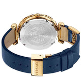  Shop Authentic Versace Palazzo Empire Greca Quartz Blue Dial Blue Leather Strap Watch for Women - VEDV00219 - Luxxuri