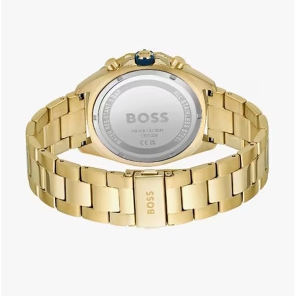  Shop Authentic Hugo Boss Energy Chronograph Blue Dial Gold Steel Strap Watch For Men - 1513973 - Luxxuri