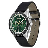  Shop Authentic Hugo Boss Santiago Green Dial Black Nylon Strap Watch for Men - 1513936 - Luxxuri