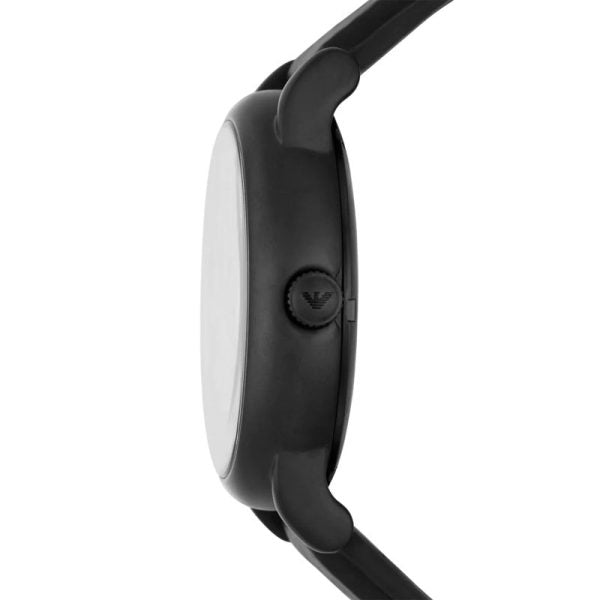  Shop Authentic Emporio Armani Meccanico Quartz Black Dial Black Leather Strap Watch For Men - AR60032 - Luxxuri