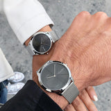  Shop Authentic Calvin Klein Minimal Black Dial Silver Mesh Bracelet Watch for Men - K3M21123 - Luxxuri