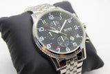  Shop Authentic Hugo Boss Aeroliner Chronograph Quartz Black Dial Silver Steel Strap Watch For Men - HB1512446 - Luxxuri