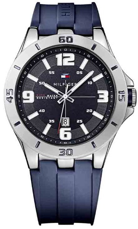  Shop Authentic Tommy Hilfiger Drew Black Dial Black Rubber Strap Watch for Men - 1791062 - Luxxuri
