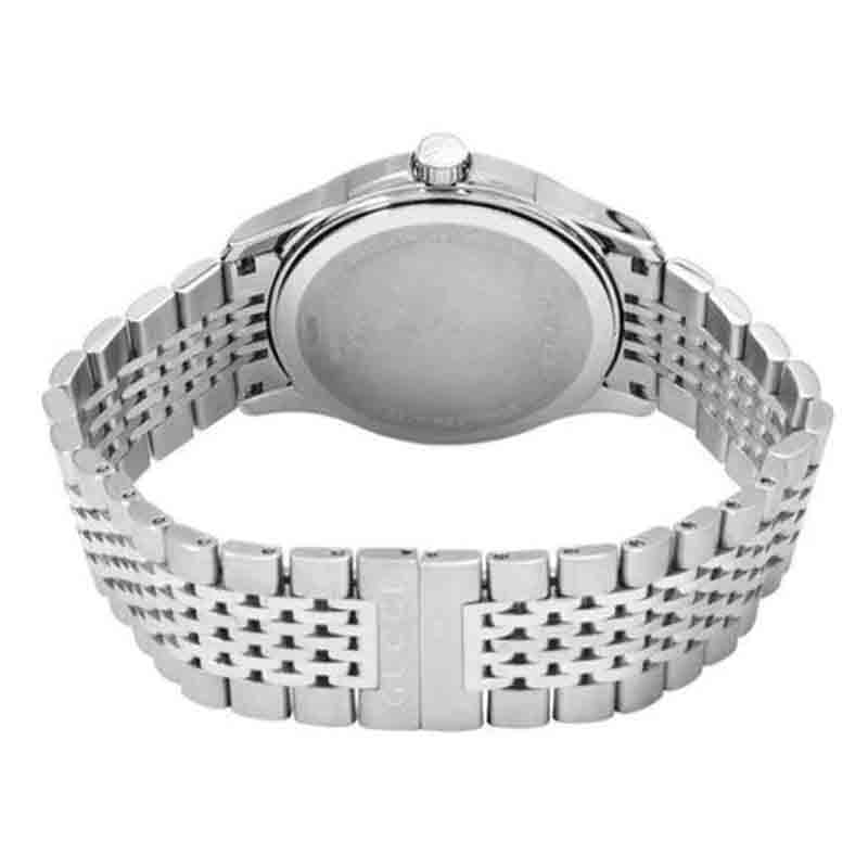  Shop Authentic Gucci G Timeless Diamonds Black Dial Silver Steel Strap Watch For Men - YA126405 - Luxxuri