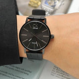  Shop Authentic Calvin Klein Post Minimal Black Dial Black Leather Strap Watch for Men - K7621401 - Luxxuri