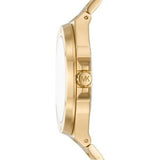  Shop Authentic Michael Kors Lennox Three-Hand Gold Dial Gold Mesh Bracelet Watch For Women - MK7335 - Luxxuri