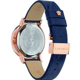  Shop Authentic Versace Virtus Quartz Blue Dial Blue Leather Strap Watch for Women - VEHC00419 - Luxxuri