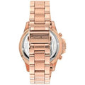 Michael Kors Everest Chronograph Black Dial Rose Gold Steel Strap Watch for Women - MK6972