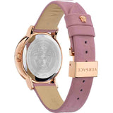  Shop Authentic Versace Virtus Quartz Grey Dial Pink Leather Strap Watch for Women - VEHC00319 - Luxxuri