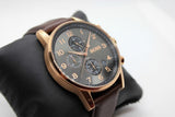  Shop Authentic Hugo Boss Navigator Grey Dial Brown Leather Strap Watch for Men - 1513496 - Luxxuri