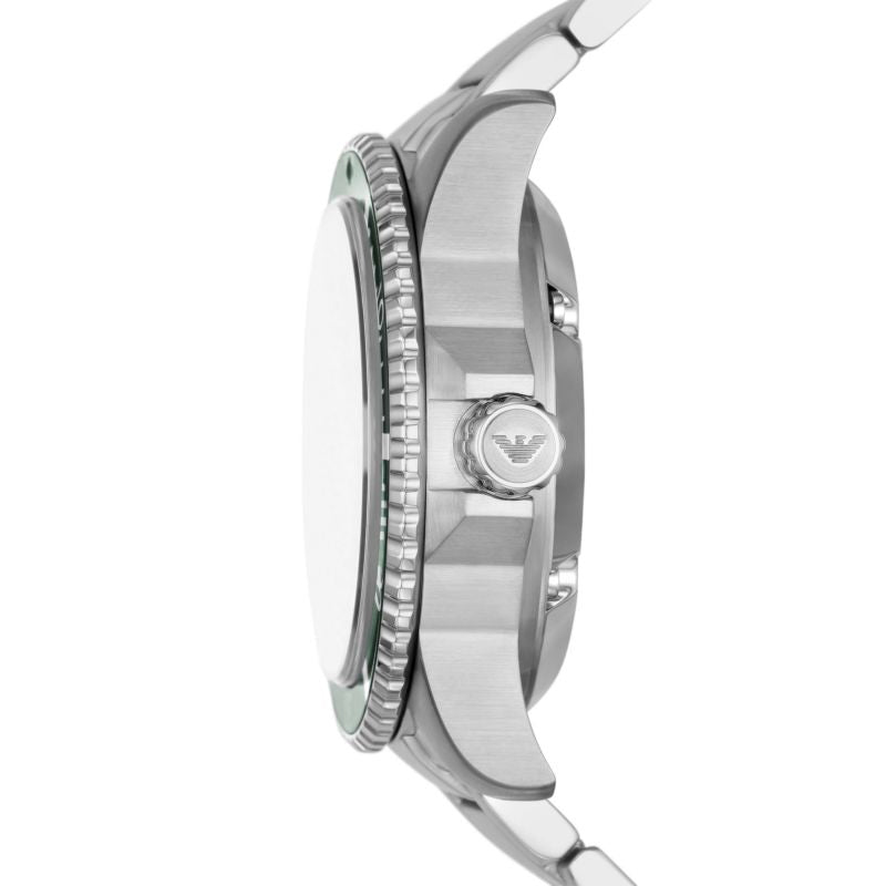  Shop Authentic Emporio Armani Diver Automatic Green Dial Silver Steel Strap Watch For Men - AR60061 - Luxxuri